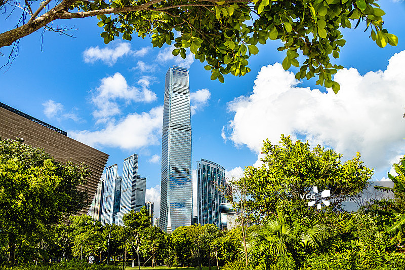 中国香港特区油尖旺区尖沙咀道环球贸易广场图片素材