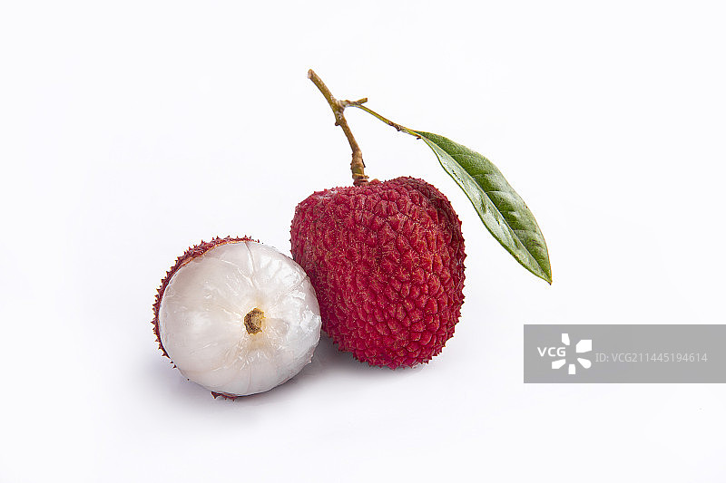 影棚拍摄新鲜荔枝特写图片素材