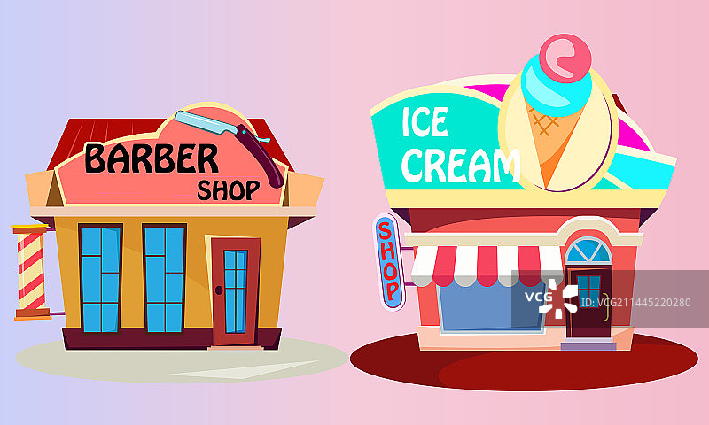 商店咖啡馆外部场景图片素材