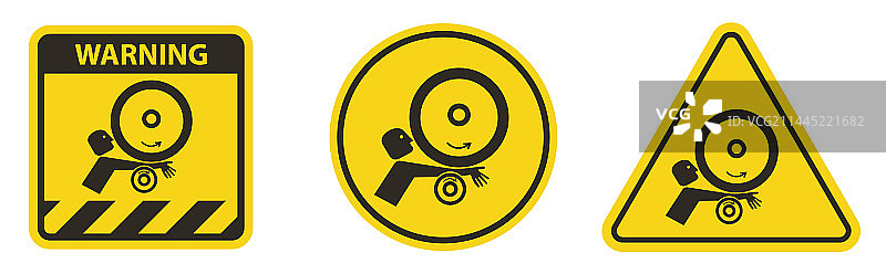 带卷发器的手臂符号，白色背景图片素材