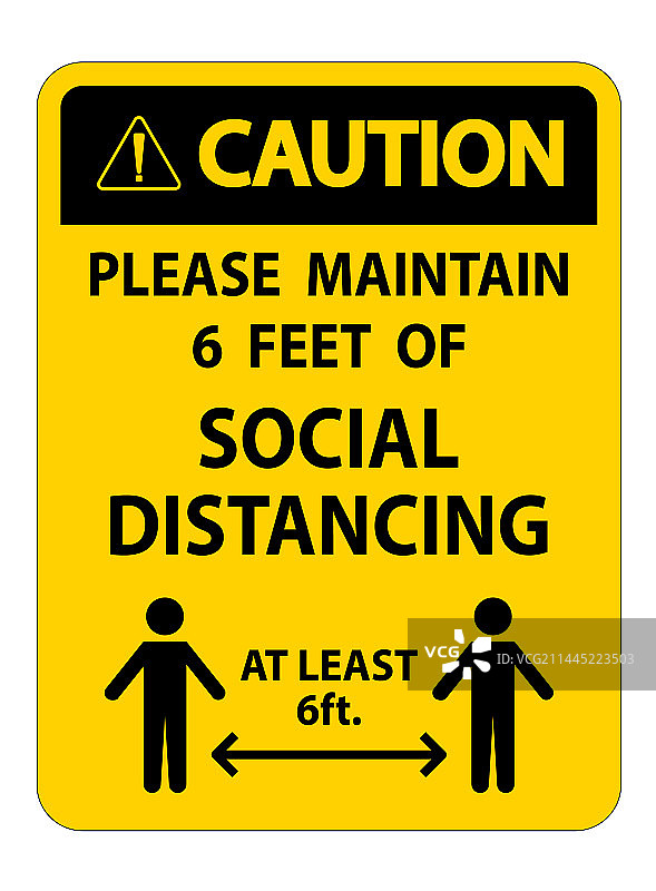 为了您的安全，请保持社交距离图片素材