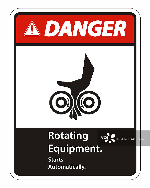 自动启动的旋转设备符号图片素材