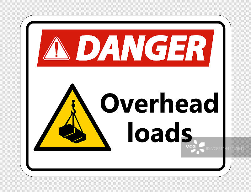 透明背景上的高空坠物危险标志图片素材