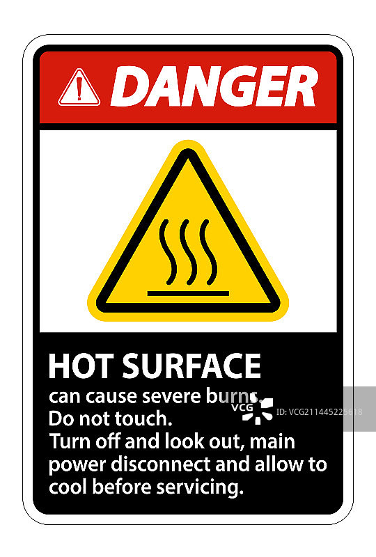 小心高温表面标志图片素材