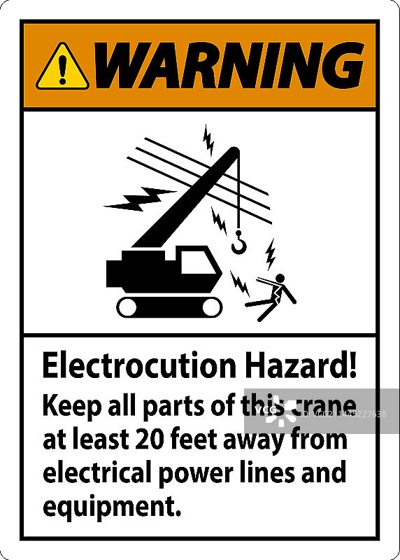 警告标志：触电危险，请勿靠近图片素材