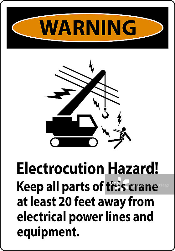 警告标志：触电危险，请勿靠近图片素材