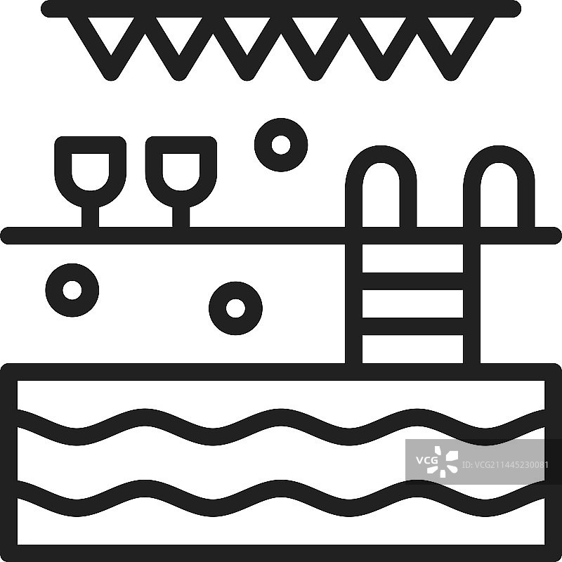 泳池派对图标图片素材