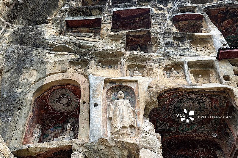 千佛崖  四川 广元图片素材