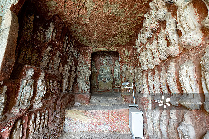 千佛崖  四川 广元图片素材