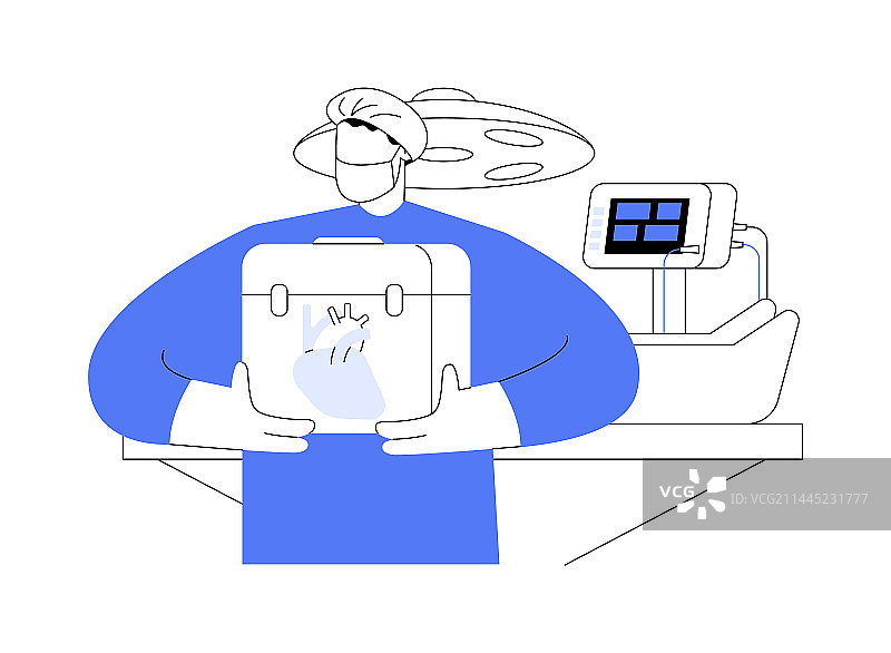 心脏移植手术抽象概念图片素材