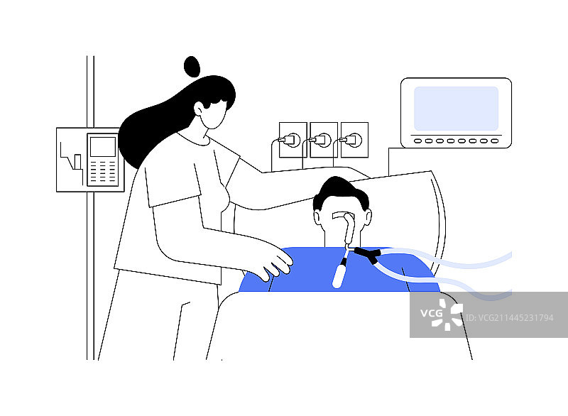 重症监护护理抽象概念图片素材