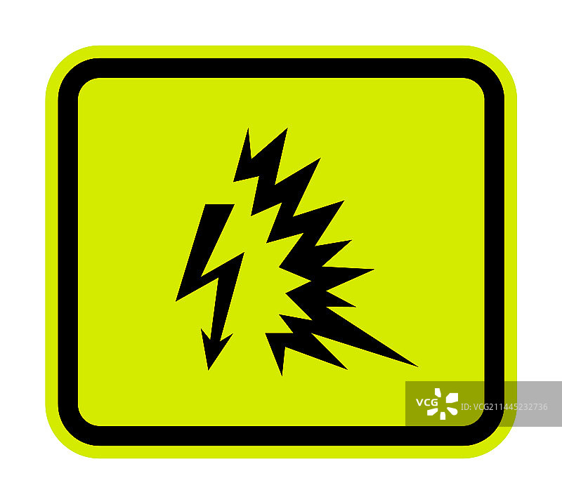 电弧闪光标志白色背景图片素材