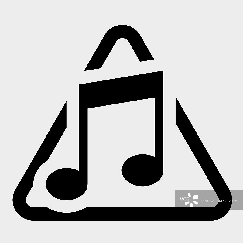 白色背景上的音符符号图标图片素材