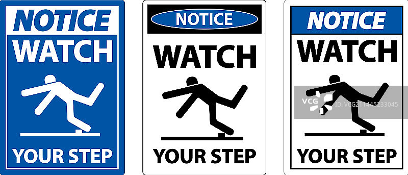 小心台阶标志图片素材