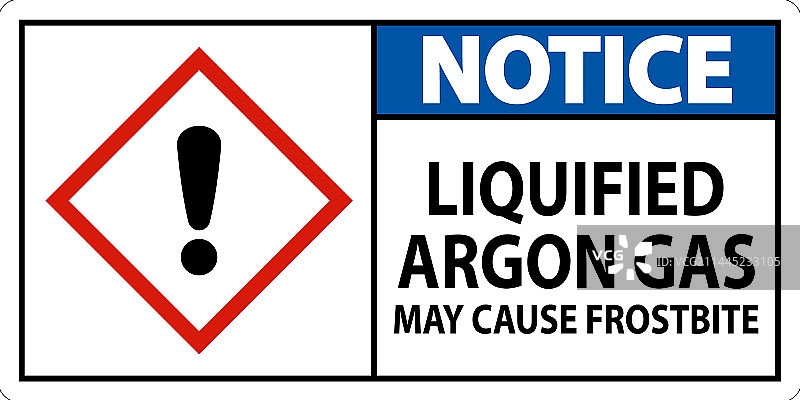 液化氩气GHS标志（白色背景）图片素材