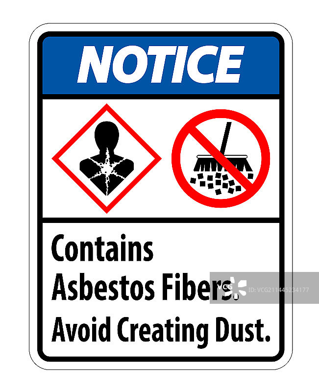 注意：标签包含石棉纤维，请避免接触图片素材