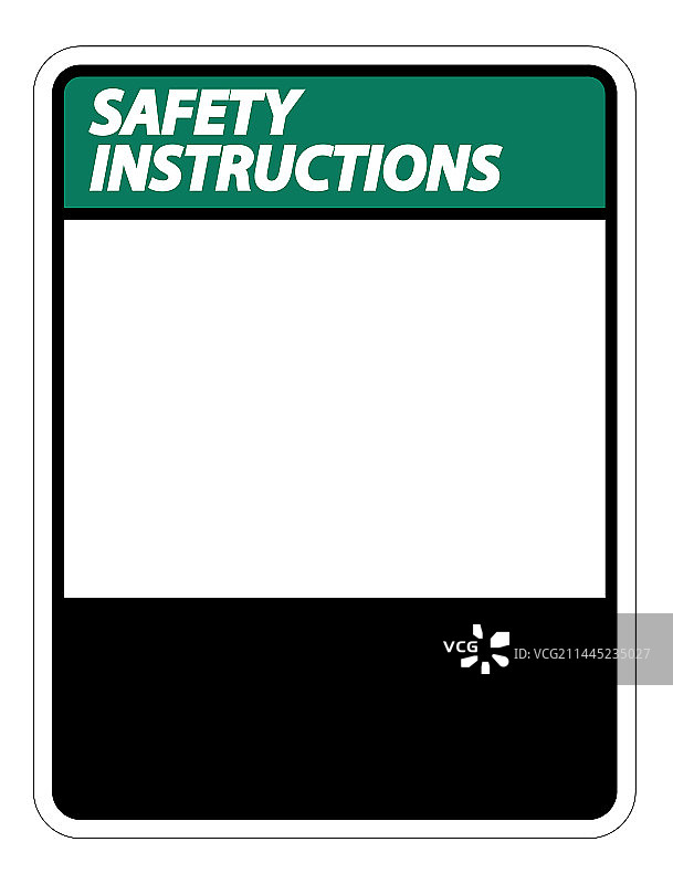 白色背景上的安全说明标志标签图片素材