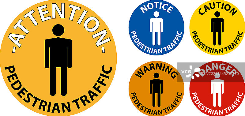 行人交通危险警告标志图片素材