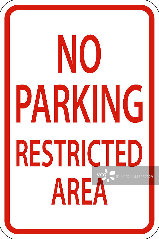 白色背景上的禁止停车标志图片素材