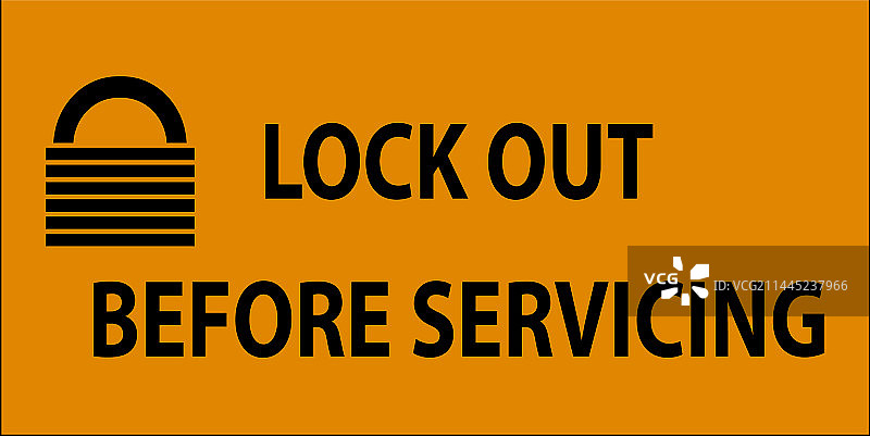 维修前锁定标志图片素材