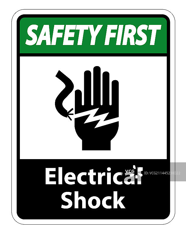 电击触电符号标志图片素材