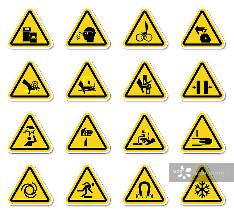 隔离的危险符号标签图片素材