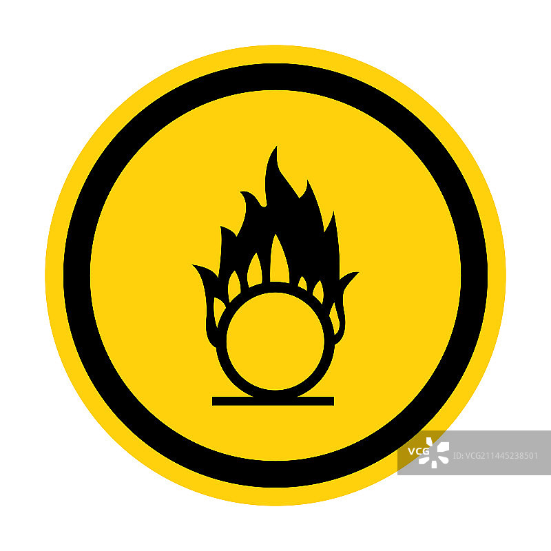 警惕氧化性物质符号图片素材