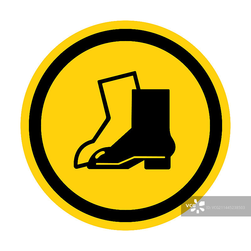 穿戴足部保护设备标志图片素材