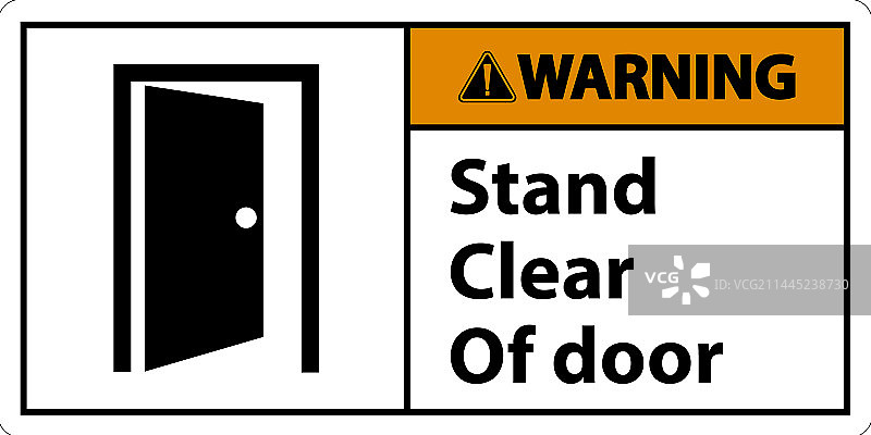 白色背景上的请勿靠近门符号标志图片素材