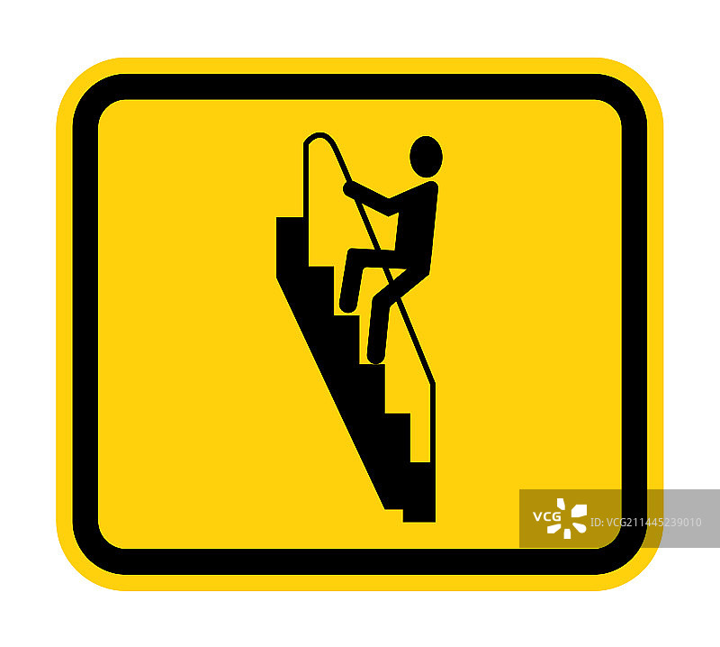 小心倒退下楼梯标志图片素材