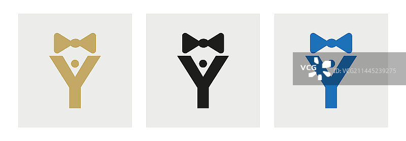 字母Y商务领带西装Logo设计图片素材