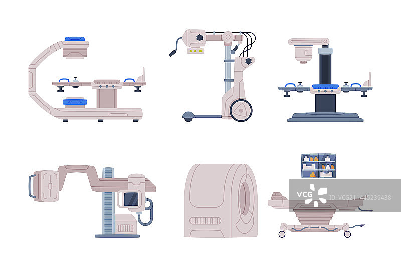 不同的医疗设备和诊断装置图片素材