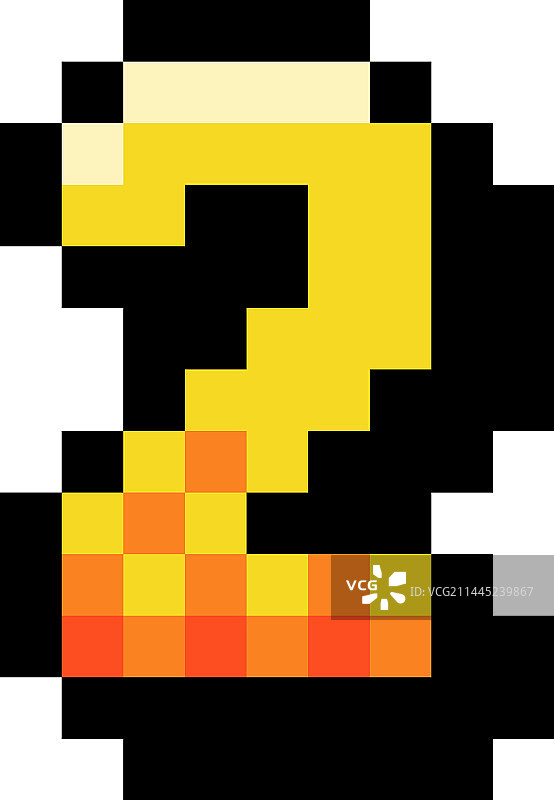 像素风格8位数字2图片素材