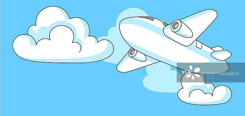 飞机和云朵旅行banner图片素材