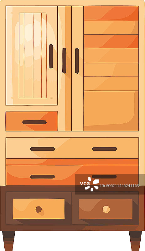 优雅的家用木制柜子图片素材