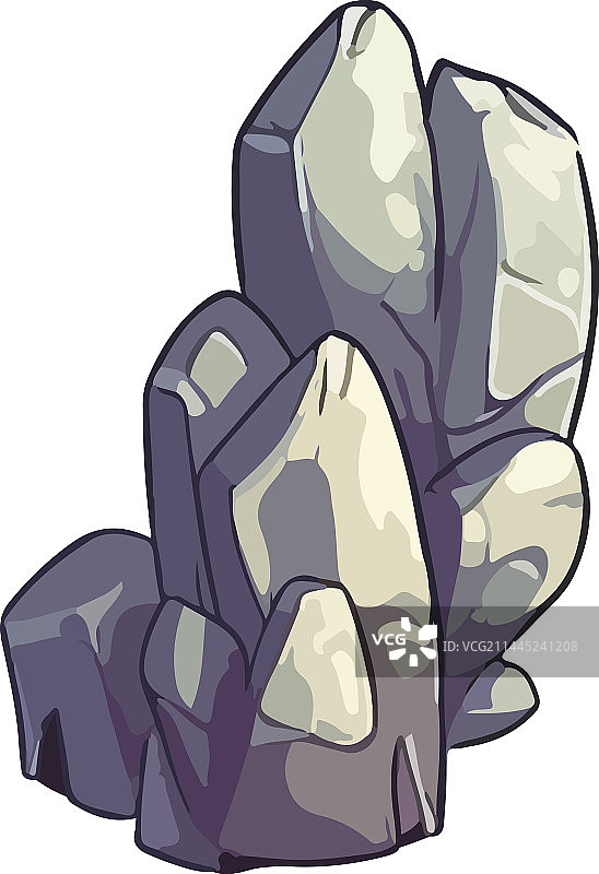 灰色石头自然图标图片素材