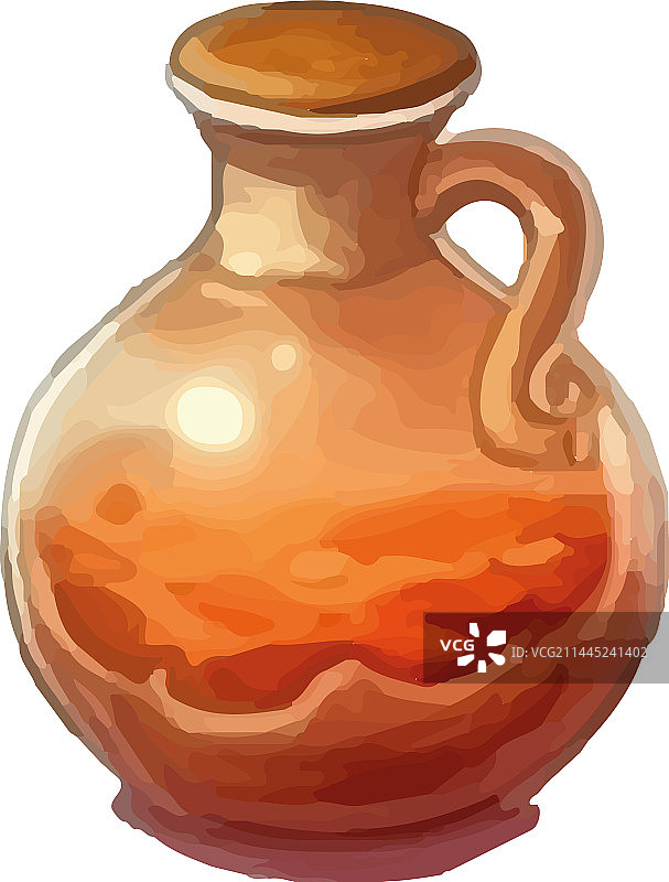 古老的陶土花瓶图片素材