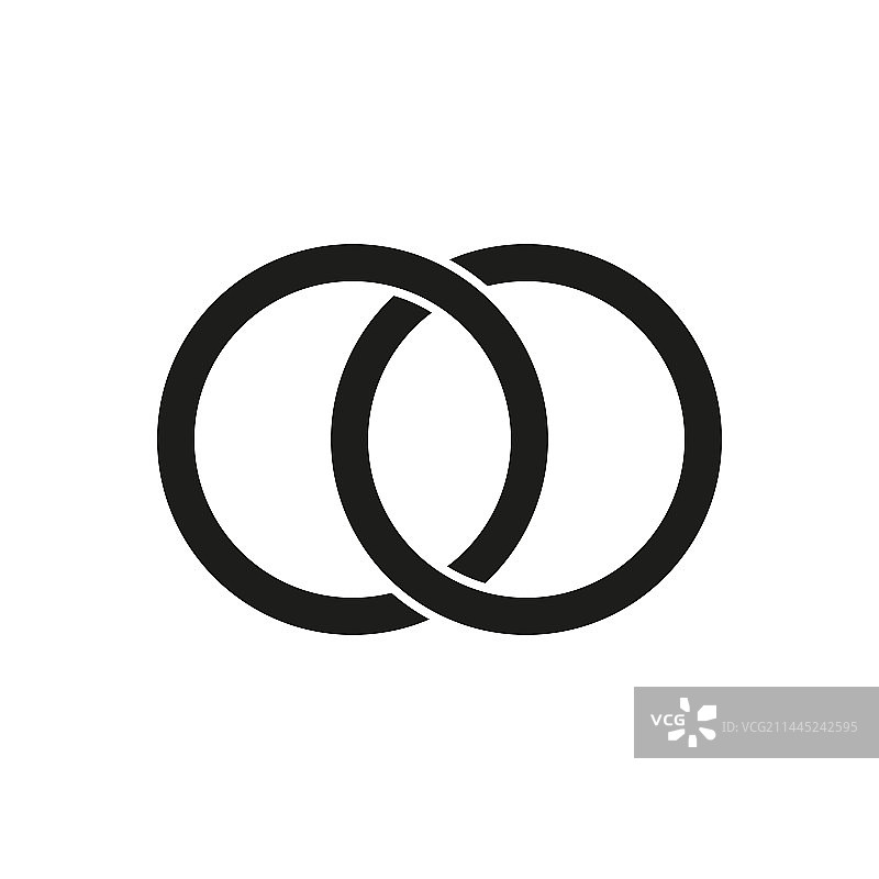 环环相扣的圆形轮廓图片素材