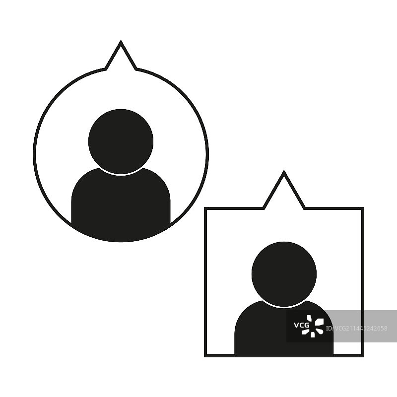 社交媒体线性风格的“与你合影”图标图片素材