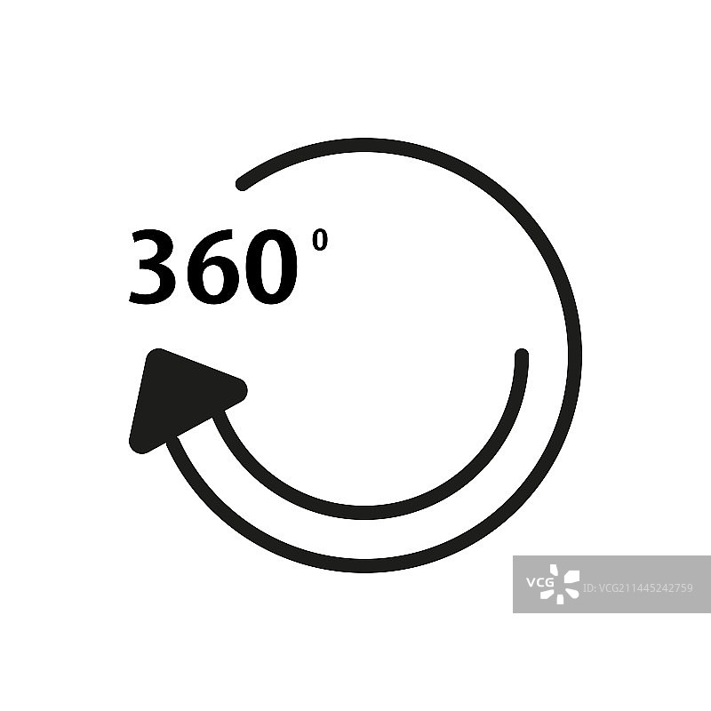 360度旋转线条轮廓现代图标图片素材