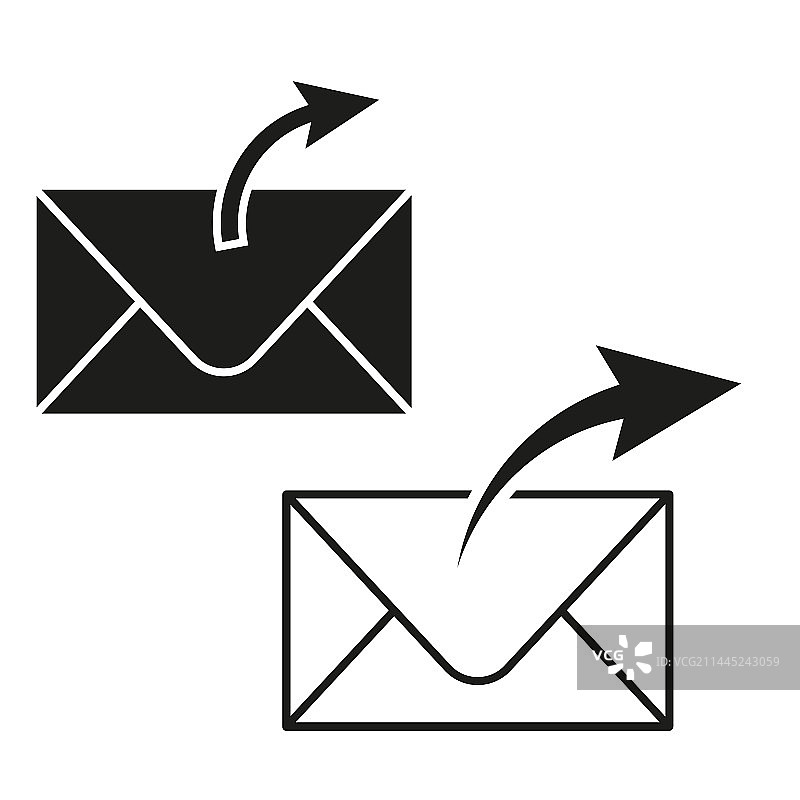 发送电子邮件信封箭头图标图片素材