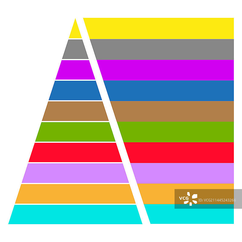 彩色三角形金字塔图表banner图片素材