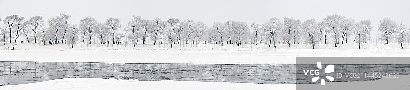 吉林省吉林市龙潭区韩屯雾凇图片素材