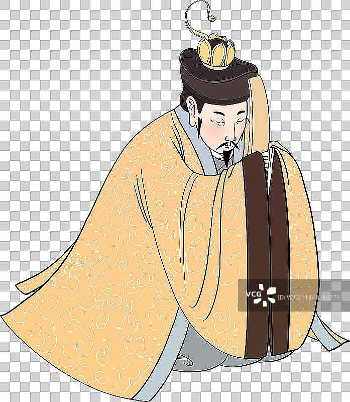 跪拜祈福的武当山道士人物元素图片素材