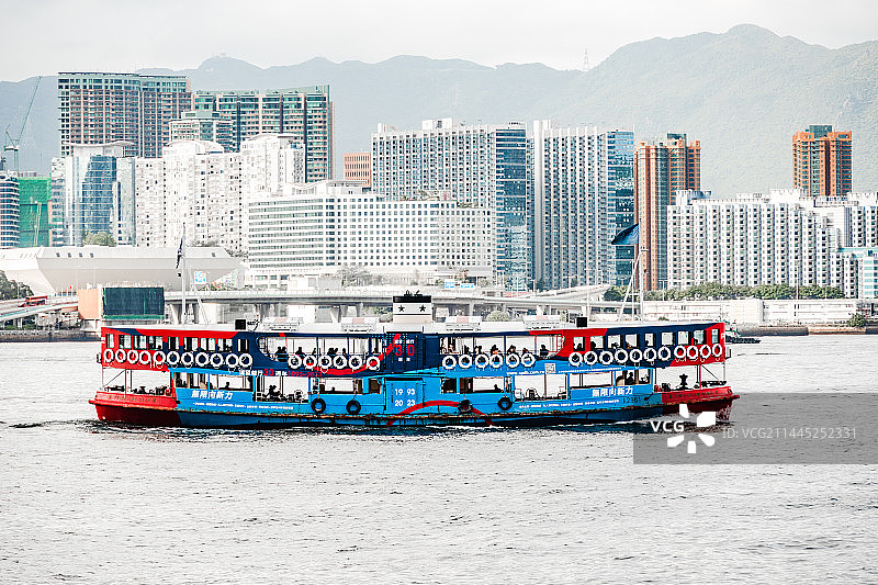 中国香港特区维多利亚港轮渡图片素材