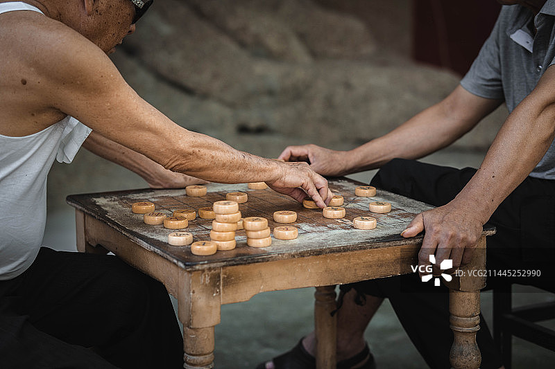 公园下象棋图片素材