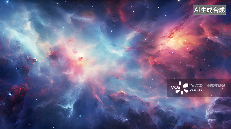 【AI数字艺术】AIGC:抽象背景 多彩的外太空 未来主义的背景图片素材