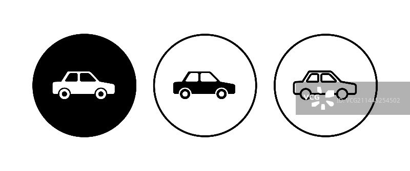 汽车图标集：小型轿车图片素材