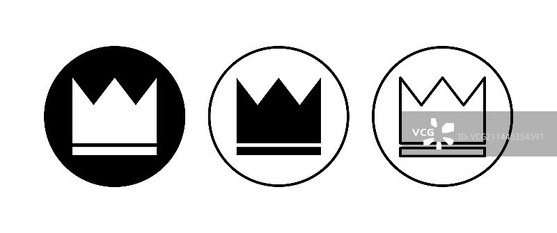 皇冠图标集图片素材