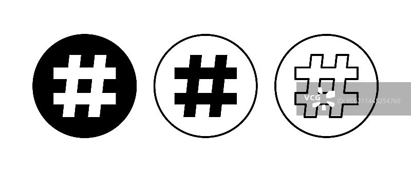 话题标签图标集图片素材